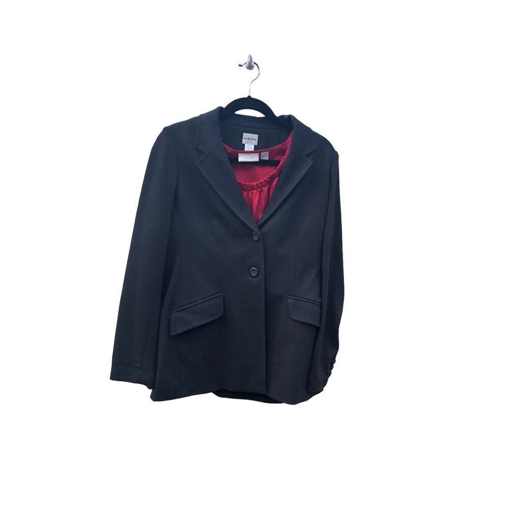 Chico’s Women's Regular Solid Black Blazer Jacket… - image 3